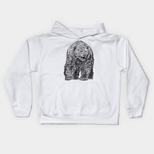 Angry Grizzly Bear Kids Hoodie